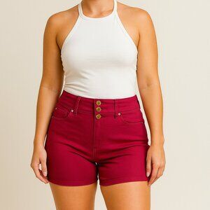 Indigo Poppy Size 10 Women’s Pink Shorts Buttons Stretch Casual Summer Vacation
